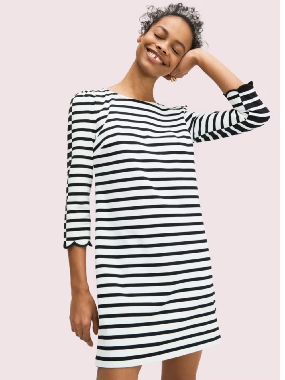 Kate Spade sailing stripe scallop dress *nwt*